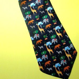 Collectible Men's Tie for Special Occasions Fashion City: Savannah Animals